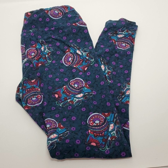 LuLaRoe Camera Print Unicorn Leggings OS - Picture 2 of 5